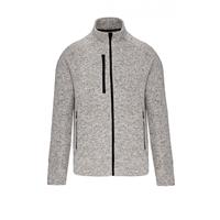 Chaqueta jaspeada con cremallera hombre