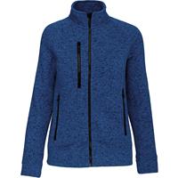 Chaqueta jaspeada con cremallera mujer