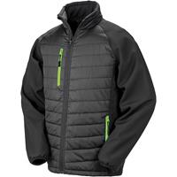Chaqueta softshell black compass acolchada reciclada