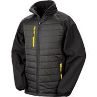 Chaqueta softshell black compass acolchada reciclada