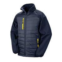 Chaqueta softshell black compass acolchada reciclada