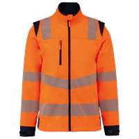 Chaqueta softshell de seguridad reciclada con mangas amovibles unisex