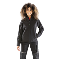 Chaqueta softshell reciclada de 3 capas con capucha mujer<br/>