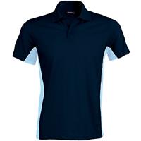 Polo de punto piqué manga corta bicolor hombre