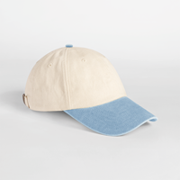Gorra vintage compacta con visera en contraste