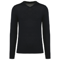 Jersey lana merina cuello de pico hombre