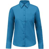 Camisa popelina de polialgodón manga larga mujer