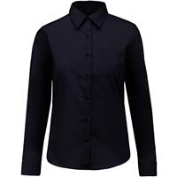 Camisa popelina de polialgodón manga larga mujer