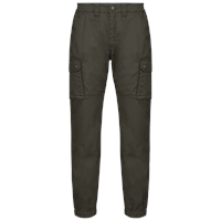 Pantalón tipo cargo unisex con bajo elástico