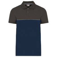 Polo bicolor ecorresponsable manga corta - unisex