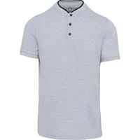 Polo con cuello mao manga corta hombre