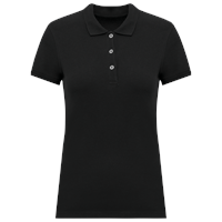 Polo de punto piqué manga corta mujer