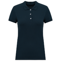 Polo de punto piqué manga corta mujer