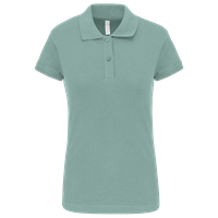 Polo de punto piqué manga corta mujer