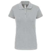 Polo de punto piqué manga corta mujer
