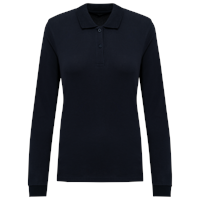 Polo de punto piqué manga larga bio180 mujer
