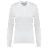 Polo de punto piqué manga larga bio180 mujer