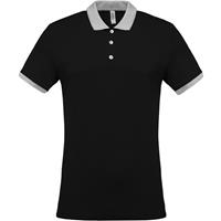 Polo piqué bicolor hombre