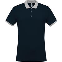 Polo piqué bicolor hombre