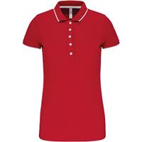 Polo piqué maga corta mujer