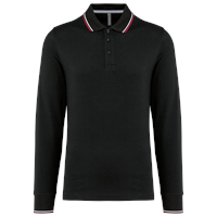 Polo piqué manga larga hombre
