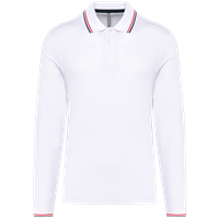 Polo piqué manga larga hombre