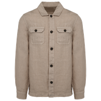 Sobrecamisa efecto lavado de lino hombre