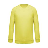 Sudadera algodón orgánico con cuello redondo y mangas raglán de hombre