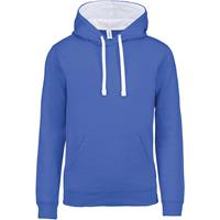 Sudadera capucha contrastada mujer