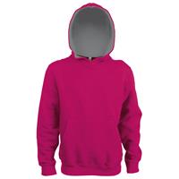 Sudadera capucha contrastada niños