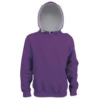 Sudadera capucha contrastada niños