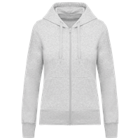 Sudadera con capucha y cremallera ecorresponsable mujer