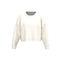 Sudadera crop cuello redondo mujer