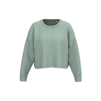 Sudadera crop cuello redondo mujer