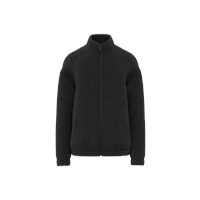 Sudadera de sherpa con cremallera y hombros caídos unisex