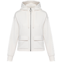 Sudadera ecorresponsable con cremallera y capucha french terry mujer