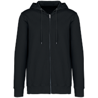 Sudadera ecorresponsable con cremallera y capucha french terry unisex