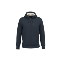 Sudadera ecorresponsable con cremallera y forro de sherpa unisex