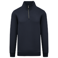 Sudadera ecorresponsable de cuello alto con cremallera hombre