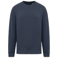 Sudadera ecorresponsable de cuello redondo efecto lavado oversize unisex
