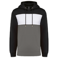 Sudadera tricolor con capucha unisex