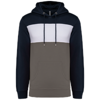 Sudadera tricolor con capucha unisex