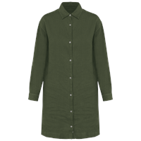 Vestido camisero de lino mujer