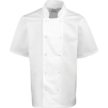 Chaqueta de cocina botones a presión manga corta