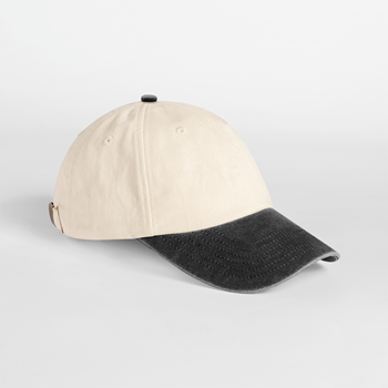 Gorra vintage compacta con visera en contraste
