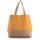 Bolsa shopper de yute & algodón canvas