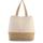 Bolsa shopper de yute & algodón canvas