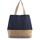 Bolsa shopper de yute & algodón canvas