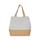 Bolsa shopper de yute & algodón canvas