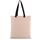 Bolsa shopper tejido canvas plana con asas contrastadas